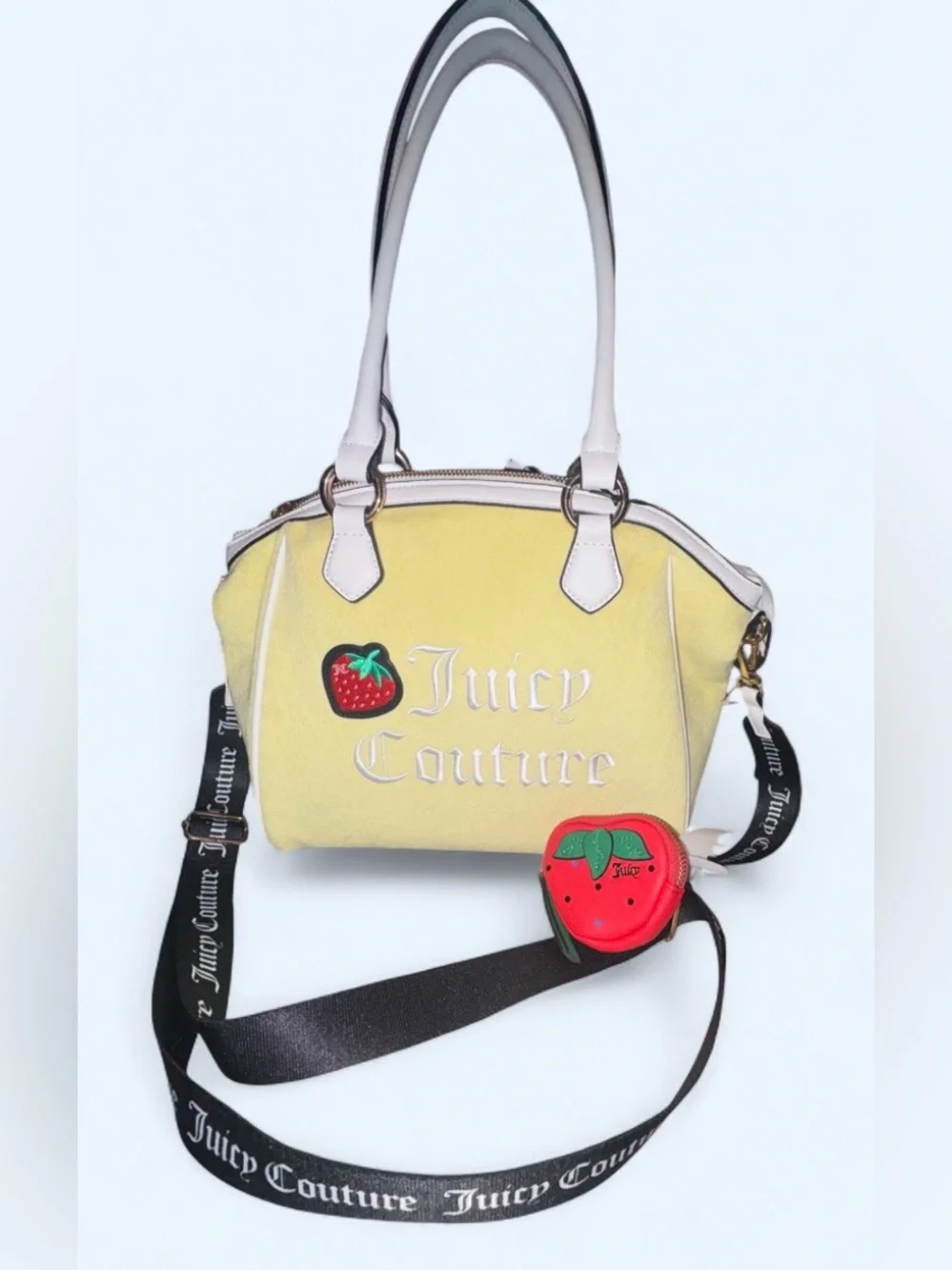 Juicy Couture NWT Strawberry 🍓 Embroidered Satchel Bag